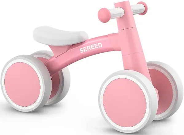 Balance Bike 4 Wheels for Baby 1 Year Old Boys Girls Toddler First Birthday Gift