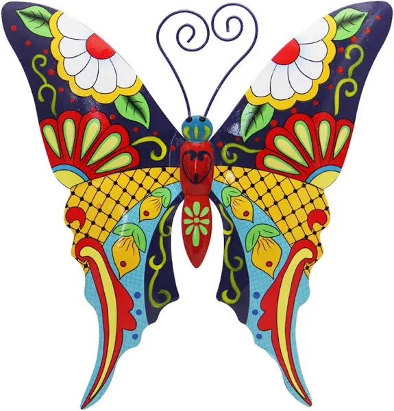 Juegoal Metal Wall Art Inspirational Butterfly Wall Decor Sculpture Hang Indoor Outdoor for Home, Bedroom, Living Room, Office, Garden