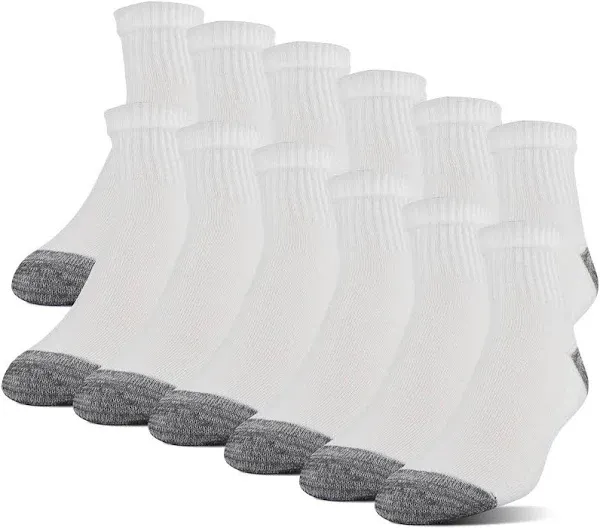 Gildan Mens Polyester Half Cushion Ankle Socks  Assorted Sizes  Colors