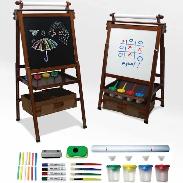 Large All-in-One Double Sided, Magnetic, Height Adjustable Art Easel for Kids 