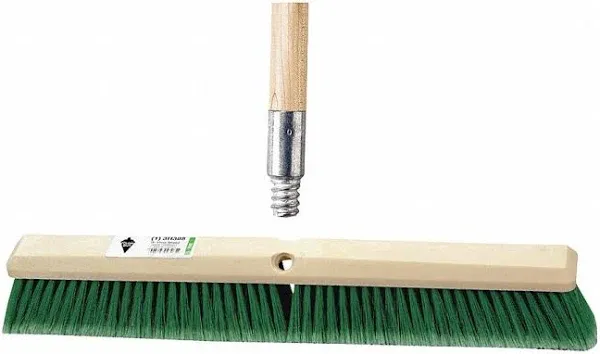 Tough Guy Synthetic Push Broom, 18" Sweep Face - 3u766