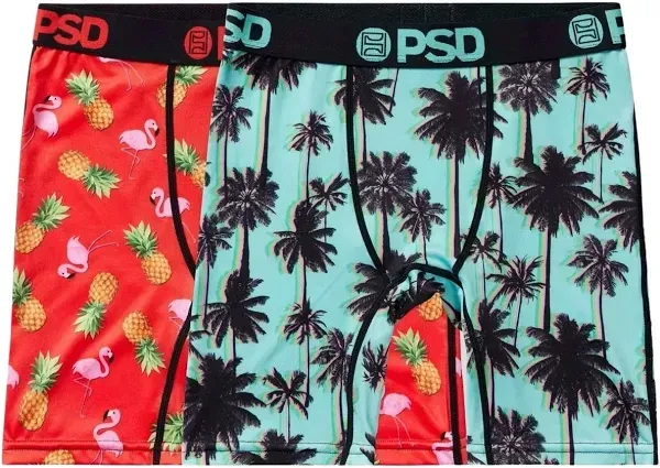 PSD Youth Boy's Tropical Print Boxer Briefs - Breathable and Supportive Kids Underwear with Moisture-Wicking Fabric