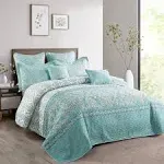 Home Soft Things Serenta Monroe 7 Piece Printed Microfiber Bedspread Quilts Set