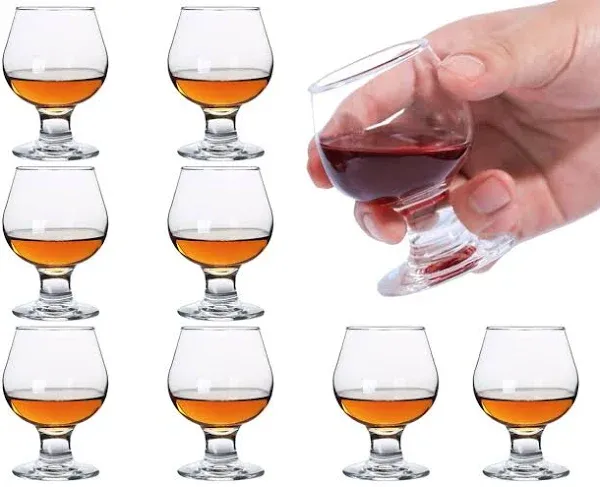 Glsairy Cute Shot Glasses Small Brandy Snifters Set of 8 | Cognac Glasses | Port Glasses | Tequila Glasses(1.75 oz | 50ml)