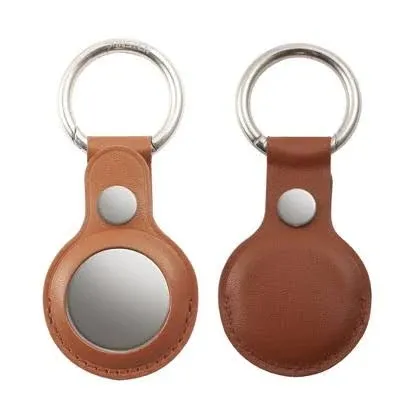 Insten Genuine Leather AirTag Keychain Holder