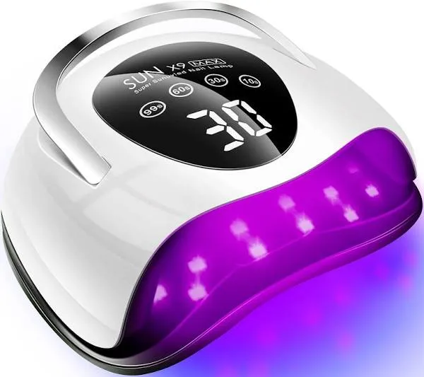 220W LED UV Light Dryer for Nails Gel Polish with 57 Lamp Beads 4 Timer Setting & LCD Touch Display Screen