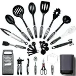 Silicone Cooking Utensils Set for Nonstick Cookware, Kitchen Tools Set