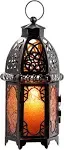 DECORKEY Vintage Large Size Decorative Candle Ramadan Lantern, H:12.8 Inch Moroc