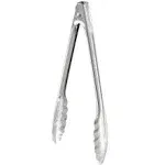 Winco (UT-9LT) 9" Medium Weight Stainless Steel Utility Tongs