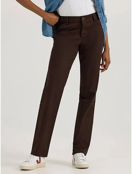 Lee Women's Wrinkle-Free Relaxed Fit Straight-Leg Pants