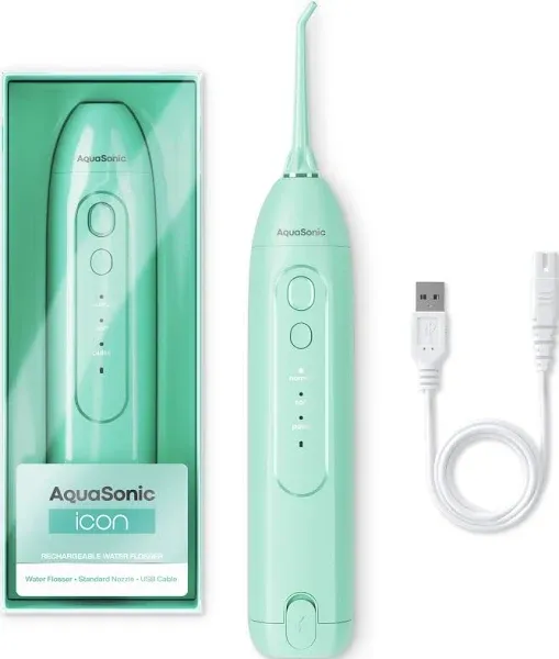 AquaSonic Icon Water Flosser – Cordless Rechargeable Teeth – Waterproof