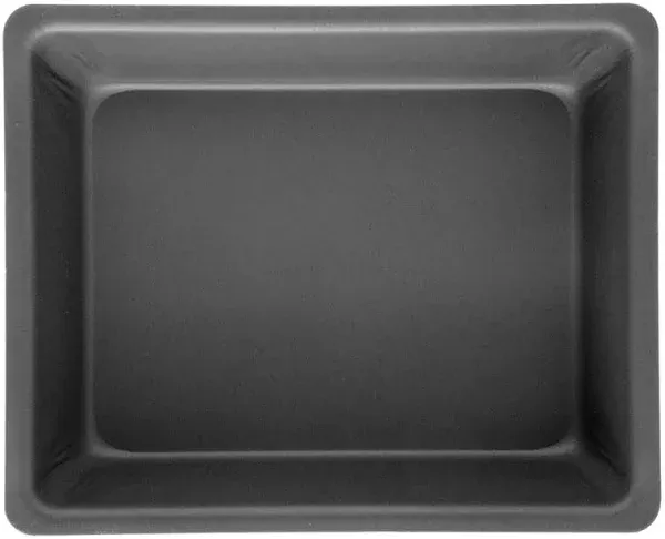 LloydPans 13 5/8" x 9 5/8" x 2 1/2" Aluminum Detroit-Style Pizza Pan with Pre Seasoned Tuff-Kote Finish RCT-15321-PSTK