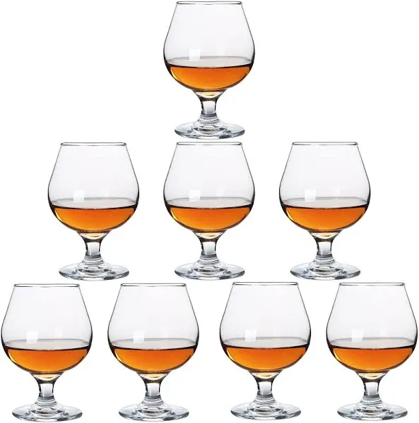 Snifters 1.75oz Shot Glasses Set of 8 Cute Brandy Cognac Glasses (50ml | 1.75 floz)