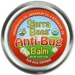 Sierra Bees, Anti-Bug Balm, Cedarwood, Geranium & Rosemary Oil, 17G