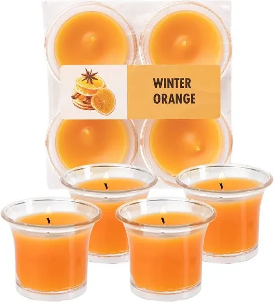 Hyoola Winter Orange Votive Candles