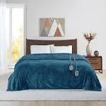 Beautyrest - Heated Microlight to Berber Blanket - Queen - Teal