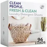 Clean People Fresh and Clean - 96 Loads - Laundry Detergent Sheets FREE SHIPPING