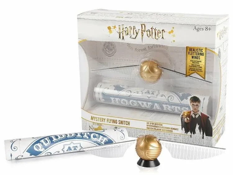 Harry Potter Mystery Flying Snitch Silver Gold  26 Inch Chain New. BA