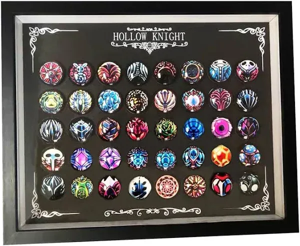 Hollow Knight Amulet Magnetic Photo Frames - Complete 40-Piece Collectible Set