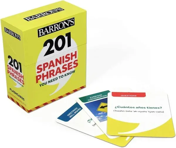 Barron's 201 Spanish Phrases You Need to Know Flashcards