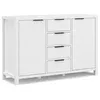 SIMPLIHOME Hollander SOLID WOOD 54 Inch Wide Contemporary Sideboard Buffet in White, For the Dining Room and Kitchen