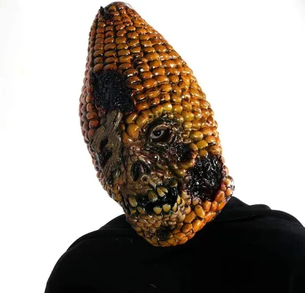 Full Face Scary Burn Corn Mask for Cosplay Latex Mask Horror Masquerade Adult Halloween Props