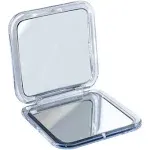 MIRRORVANA Small Compact 15x Magnifying Mirror for Travel - Handheld, Foldable & Very Lightweight - Mini Pocket-Sized Magnified Mirror for Purse - Sq