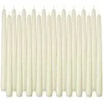 Arosky 20 Pack Ivory Taper Candles, 7-8 Hours Burn Time, Unscented, Smokeless and Dripless