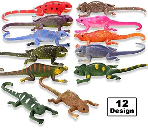 Axbotoy 12 Pack Lizard Animal Figurines