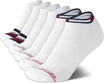 Tommy Hilfiger Men's Athletic Socks - Cushion No Show Ankle Socks (6 Pack)