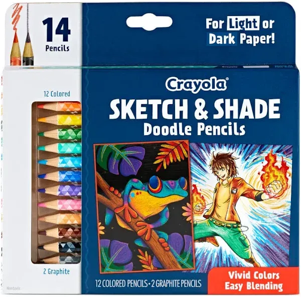 Doodle & Draw Sketch & Shade Doodle Pencil 14 Count