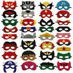 DANGSHAN 33 Packs Superhero Masks Party Favors for Kids Toys Set, Dress Up Birthday Festival Christmas Halloween Cosplay Party Supplies Party Masks with 33 Different Types for Children