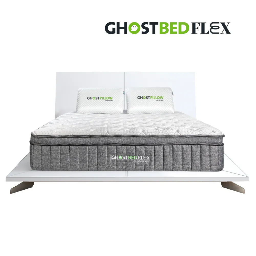 GhostBed 13-in Queen Hybrid Memory Foam/Coil Blend Mattress in a Box