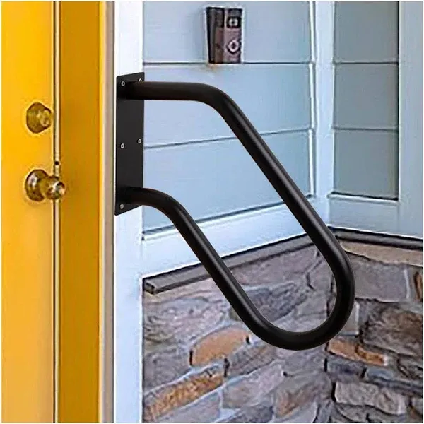 Handrail for Outdoor Steps 18.5&#039; Safety Grab Bar for Stairs 304SS Wall Mounted U