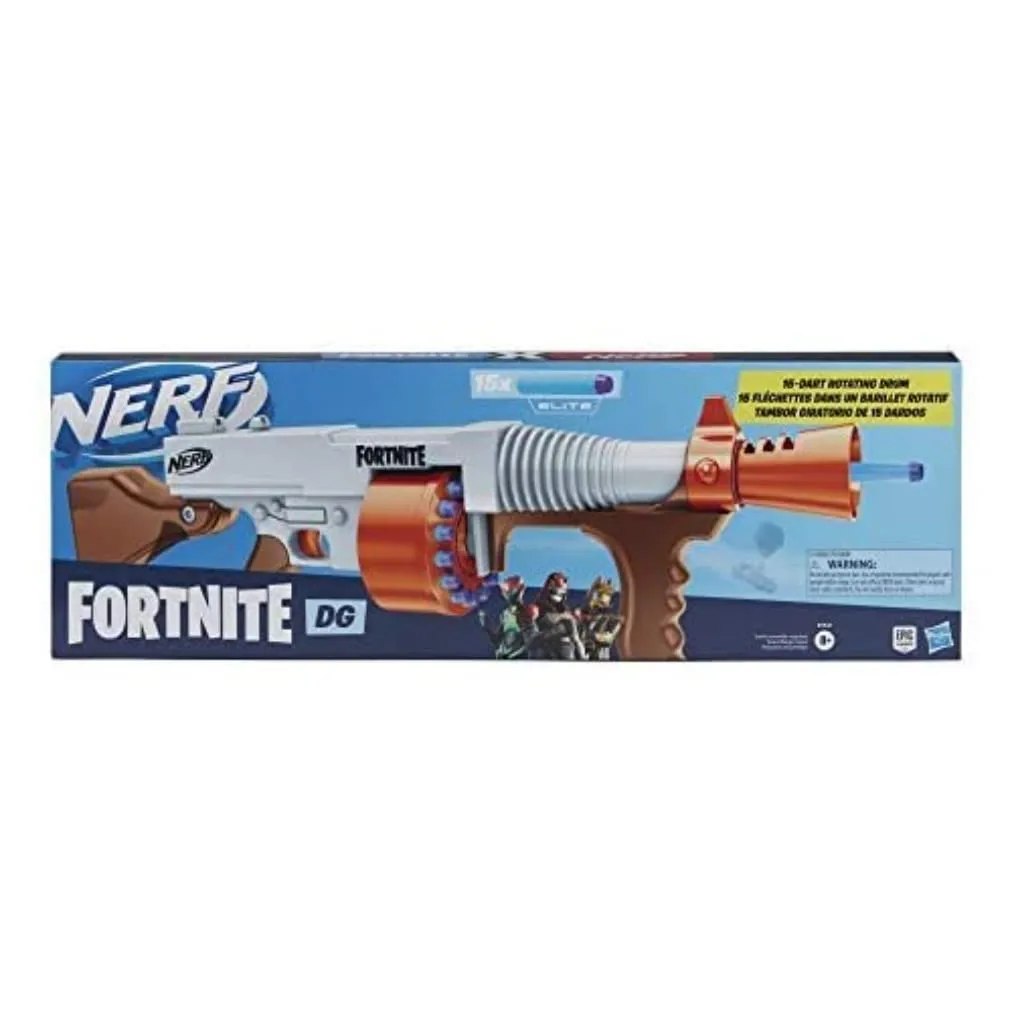 NERF Fortnite DG Dart Blaster Toy with 15 Darts White + Walmart Tape NEW