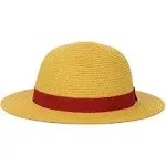 Straw Hat Performance Animation Cosplay Accessories Hat Summer Sun Hat Yellow