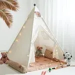 RongFa Teepee Tent for Kids-Portable Children Play Tent Indoor Outdoor White ...