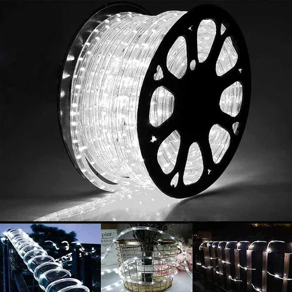 100ft LED Rope Lights Outdoor, 720 LED Connectable and Flexible Tube Lights w...