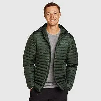 Eddie Bauer Men's Microlight Down Hooded Jacket