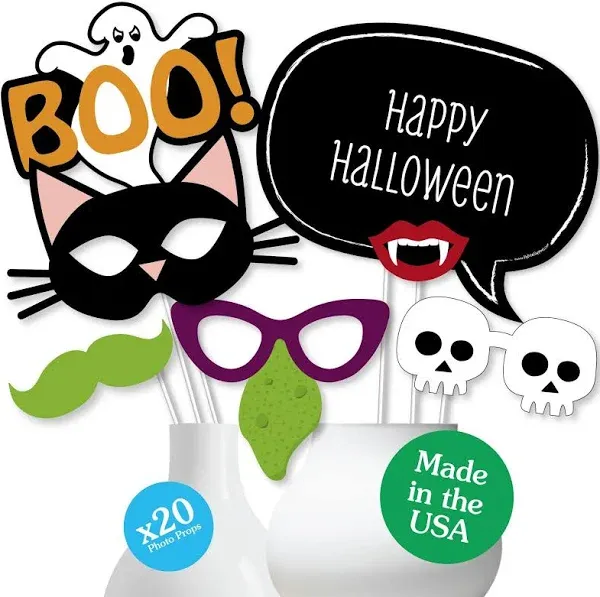 Big Dot of Happiness Trick or Treat Halloween Party Photo Booth Props Kit