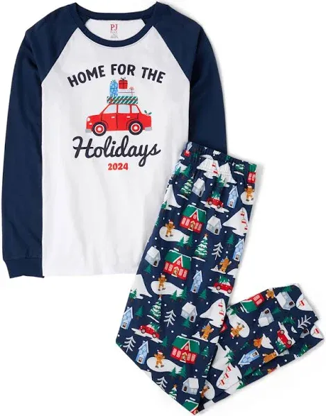 The Children's Place Unisex Adult Matching Family Home For The Holidays Cotton Pajamas