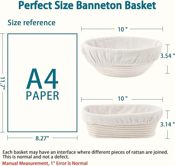 Aliggbent Banneton Bread Proofing Baskets