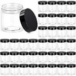 36 Pack 4 OZ Jars Round Clear Cosmetic Container with Lids