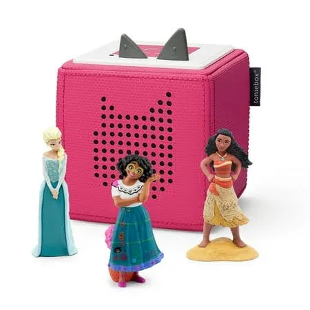 Tonies 10002376 Disney Toniebox Audio Player Bundle with Elsa, Moana and