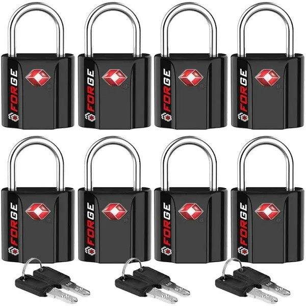 TSA Approved Luggage Locks, Ultra-Secure Dimple Key Travel Locks with Zinc Alloy