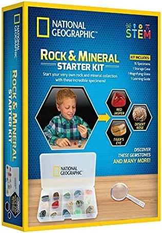 National Geographic Rock &amp; Mineral Starter Kit STEM Includes 15 Specimens SEALED