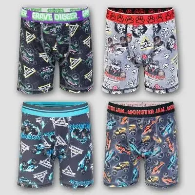 Monster Jam Boys' Athletic Boxer Briefs