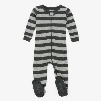 Leveret Kids Baby Boys Girls Footed Cotton Pajamas - Striped