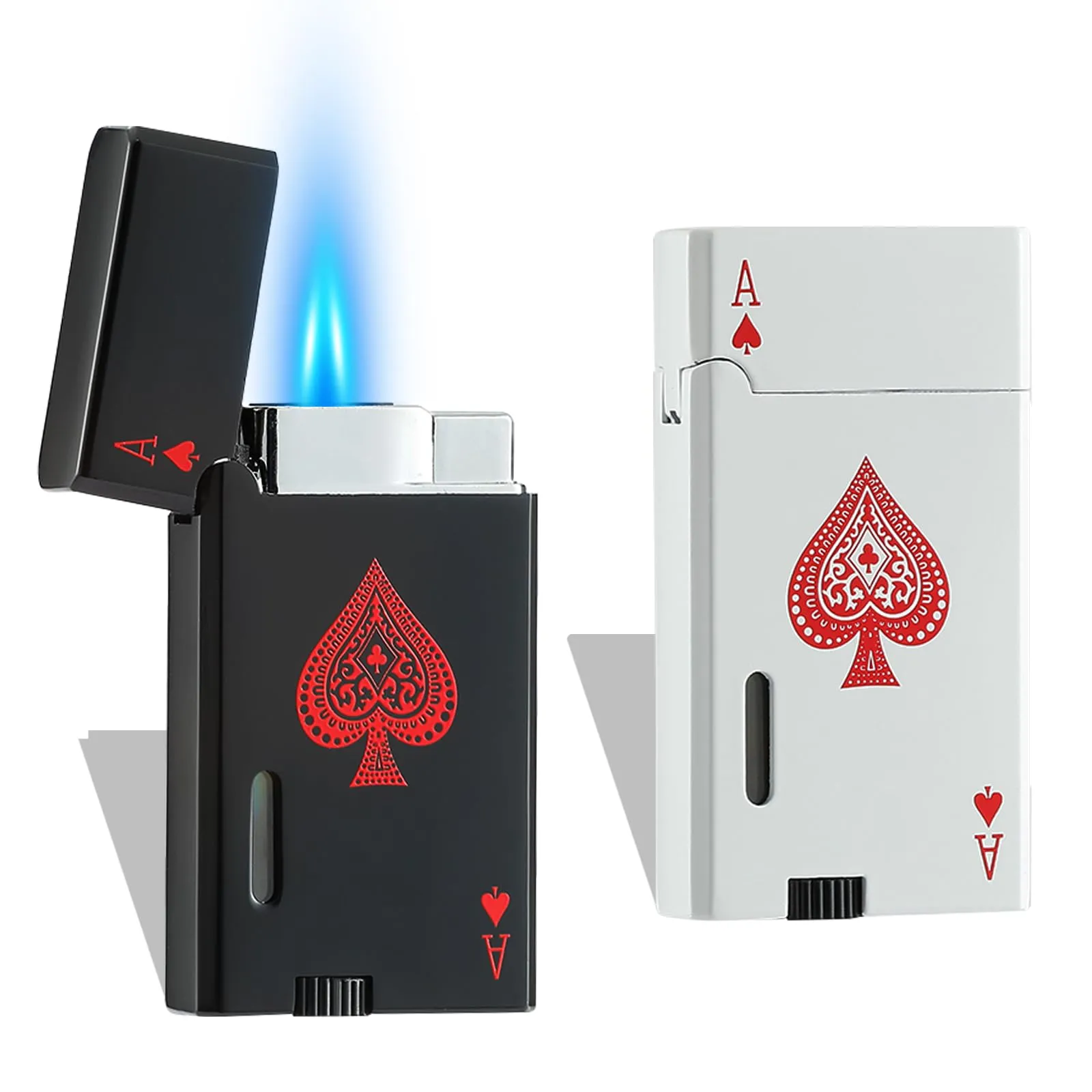 Ace Classic Butane Torch Lighter, Refillable Card Lighter with Double Jet Fla...