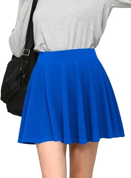 Women's Basic Versatile Stretchy Flared Casual Skater Skirt